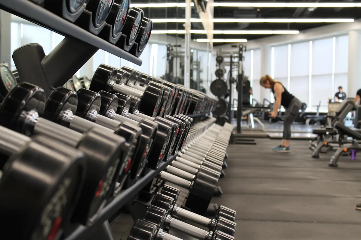 Weights floor in a fitted-out gym